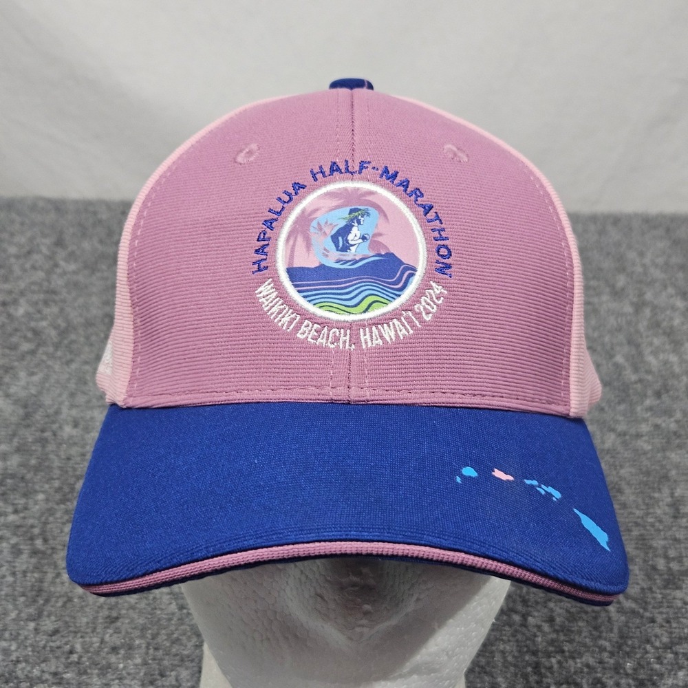 Hapalua Half Marathon Hat Pink Blue Hawaii Waikiki Beach 2024 Running Snapback